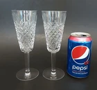 SET 2 WATERFORD Crystal "ALANA" Irish Cut Glass Toasting Champagne Flute Goblets