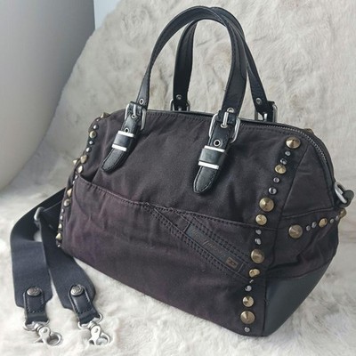 00s DIESEL Archive Y2K Mini Boston Handbag Black