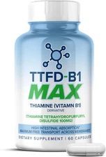 TTFD - B1 Max - Thiamine Vitamin B1 TTFD - 100mg - (Thiamine Tetrahydrofurfur...