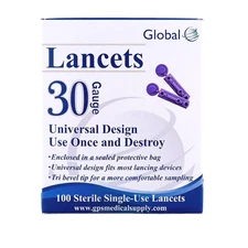 Lancets Universal 30-gauge 100ct. Sterile Single Use