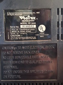 Vintage Vectrex Arcade System - 1982 Video Game Console -Works Great- Minestorm