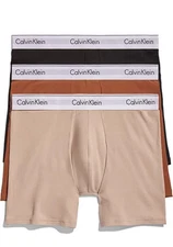 Calvin Klein Men's Modern Cotton Stretch Naturals 3-Pack Boxer Brief, Size S