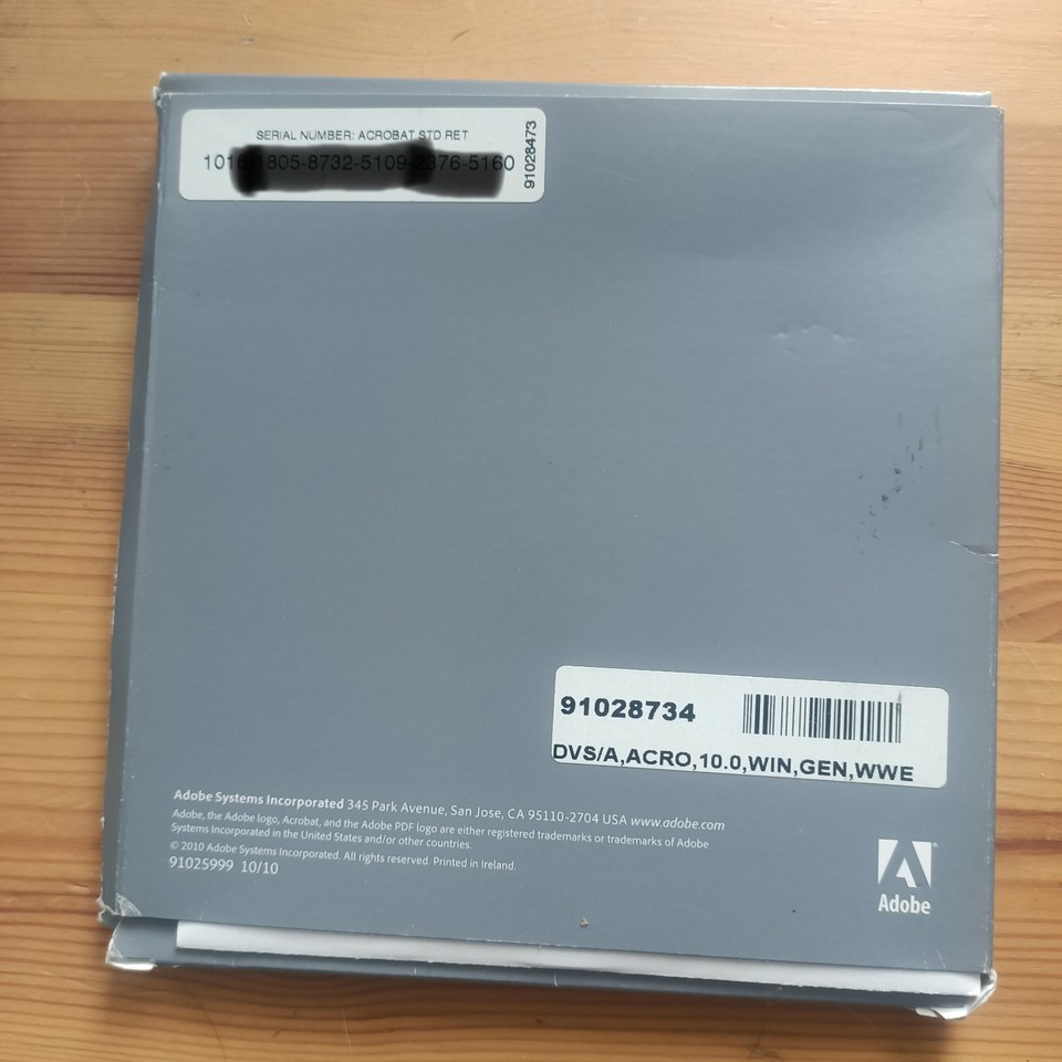 Adobe Acrobat x Standard PDF Editor by Adobe Creative | eBay UK