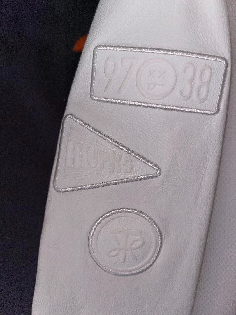 Jordan Baseball jacket, white- men's size 3x no tags but never