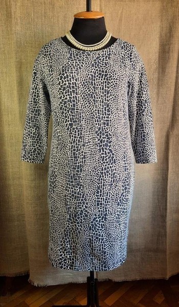 Women Jaeger Dress Black Cotton 42 / XL / 50