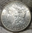 1887-s Morgan Silver Dollar Brilliant Uncirculated