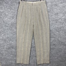 VINTAGE 80s 90s Polo Ralph Lauren Trousers Pants 34x32 Tweed Houndstooth Wool