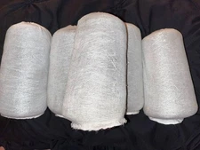 5 Spools Silk City Fibers Slinky Rayon Cone Yarn ~ Silver 3316 003AT 