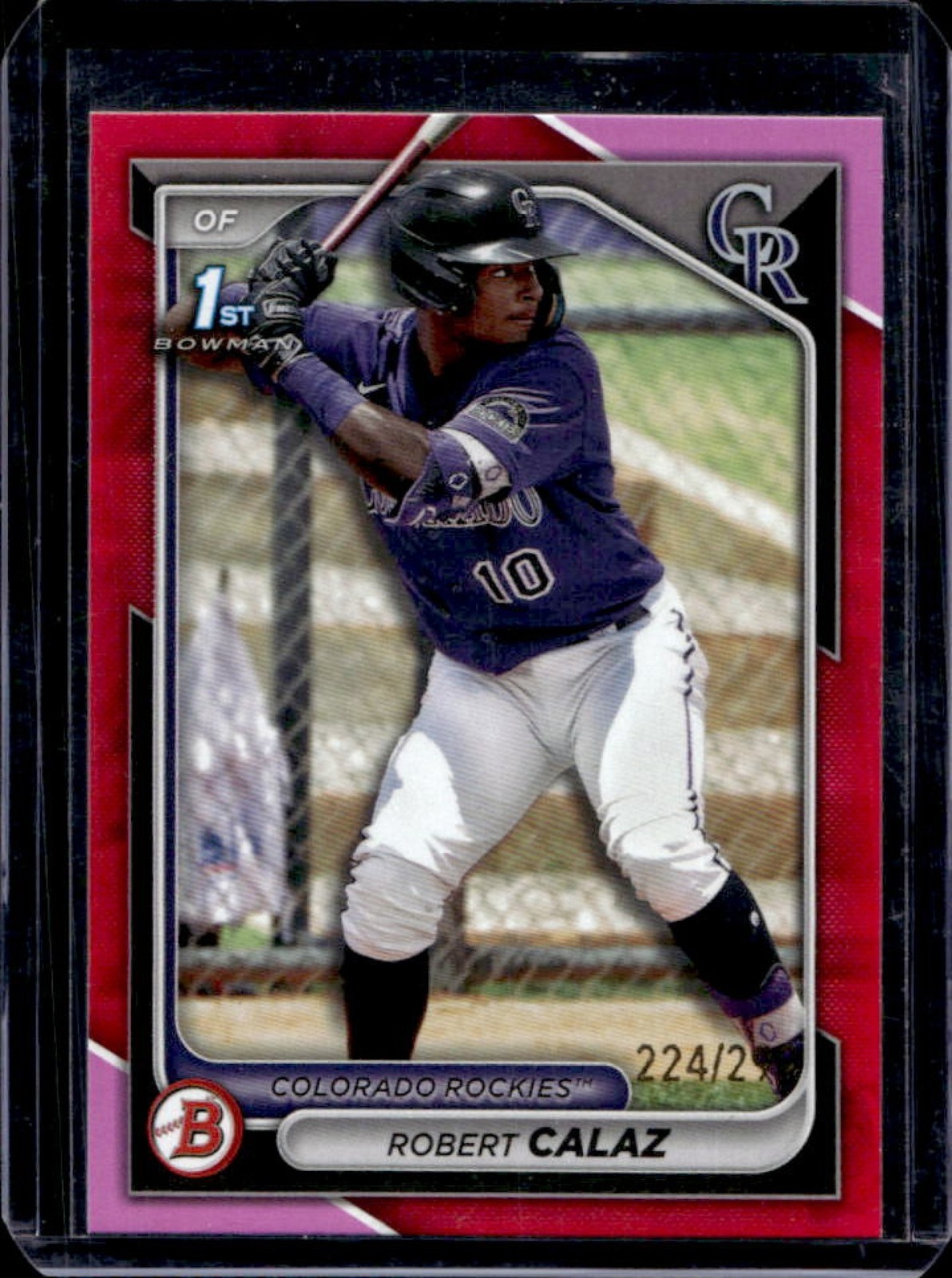 2024 Bowman Robert Calaz Fuchsia 1st #/299 Rockies