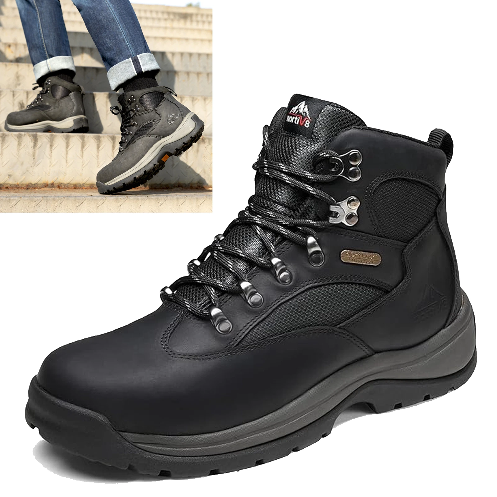 Men's Steel Toe Boots Work Safety Construction Waterproof Boots