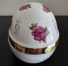 Vintage Norleans Egg Shaped Trinket Dish w/Lid Floral Cottage Core Easter — photo 2