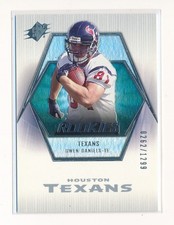 OWEN DANIELS 2006 SPX #140 RC ROOKIE 0262/1299 *HOUSTON TEXANS*