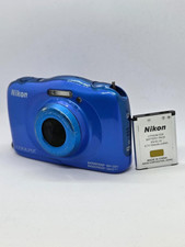 Nikon Coolpix W100 BLUE 13.2MP 3X OpticalZoom WiFI Digital Camera Japan Used