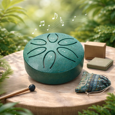Tongue Rain Drum For Outside Garden Steel Drum Rain Chime Handpan Drum 6 Note US