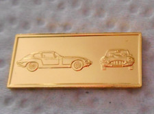 1972 Jaguar E V12 24k Gold on Sterling Silver 2g Bar 7/8
