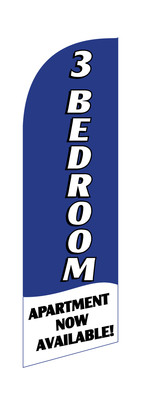 3 Three Bedroom Apartment Available Feather Flag Set - includes poles+spike