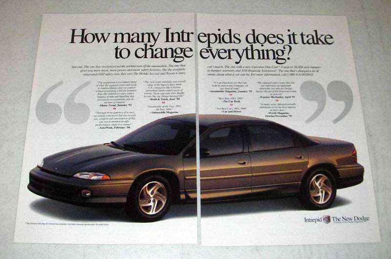1995 Dodge Intrepid Car Ad - Change Everything | eBay