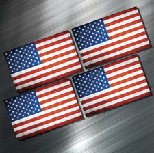  4 FOUR American Flag Vinyl Decal Sticker For Car Laptop Skateboard NEW USA
