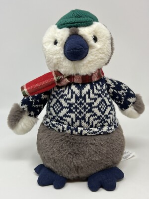 Anthropologie Frost Penguin Sweater Scarf Hat Plush Stuffed