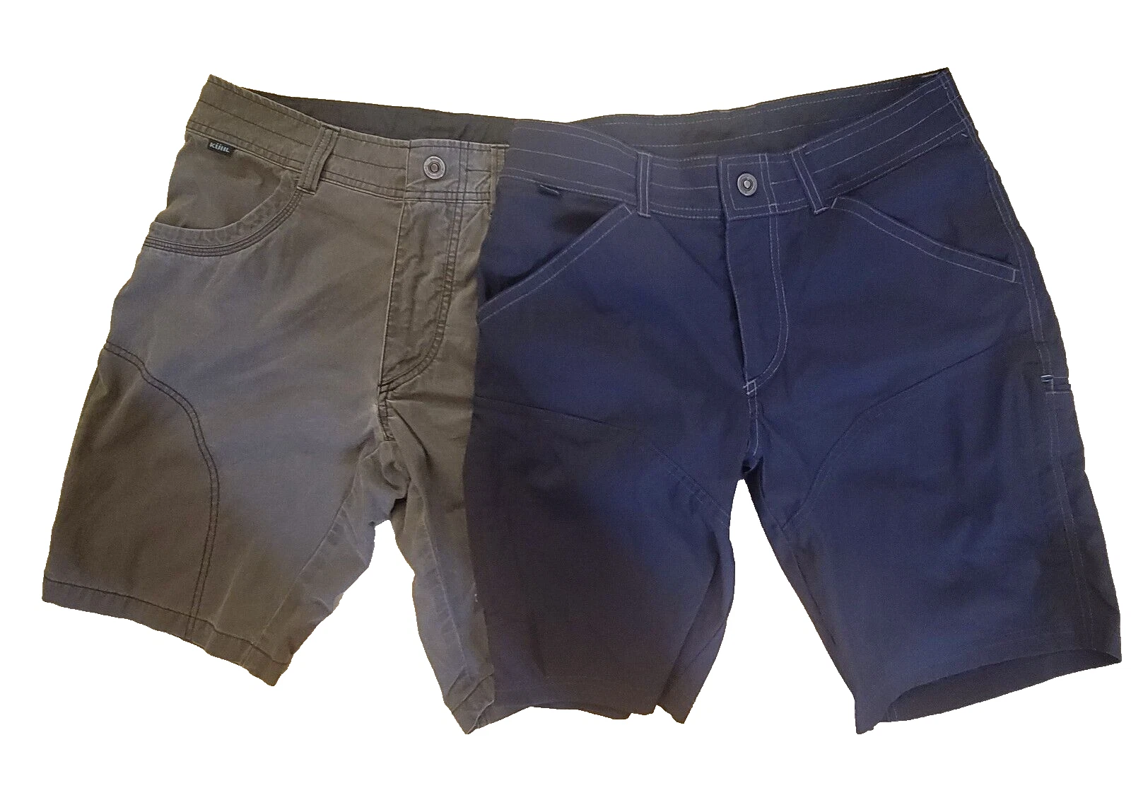 Two Kuhl Mens Shorts Size 30 Vintage Patina Dye Hiking Outdoor Pocket 32460