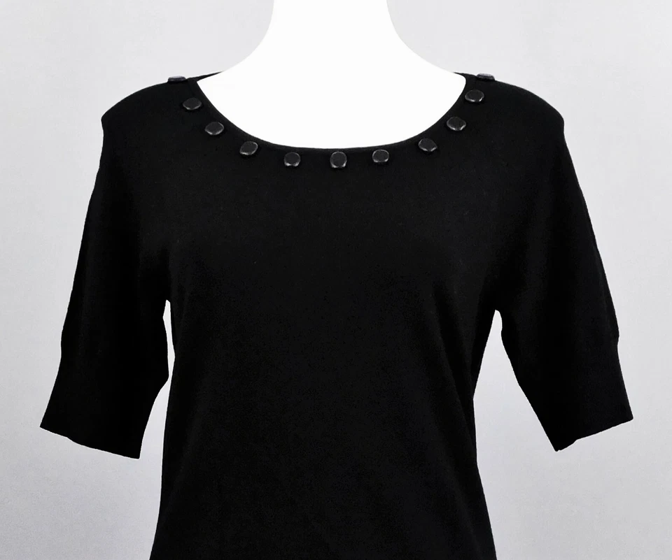 Camisa para mujer David Brooks, talla S, negra, 70 % viscosa, 30 % poliéster Foto 2 de 4