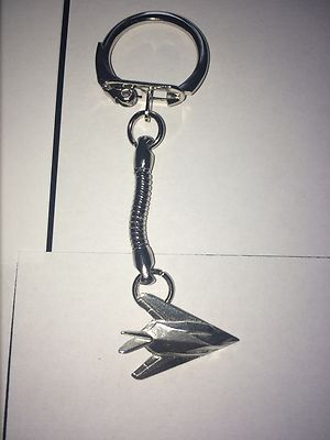 Lockheed F-117 Nighthawk C62 Stealth   English Pewter Emblem on a Snake Keyring 