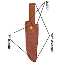 hand Engraved Leathe knife sheath Fixed Blade Knife Sheath Hand Craft  Belt Loop