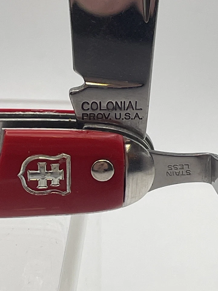 Vintage Colonial Prov USA Camper Pocket Knife Camping Hobo Spoon Fork Opener - Image 4 of 4