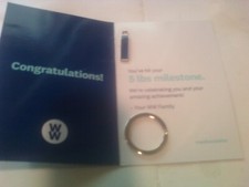 WEIGHT WATCHERS FREESTYLE 5 POUND BLUE WEIGHT LOSS CHARM WITH RING. SEE NOTE