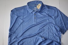 Tommy Bahama Polo Shirt Paradise Solid Performance Blue Opal SS New Medium M