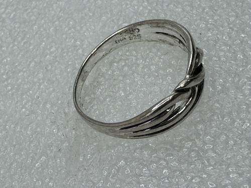 Anillo de diseñador trenzado vintage de plata de ley 925 THA talla 8,5 - Imagen 6 de 8