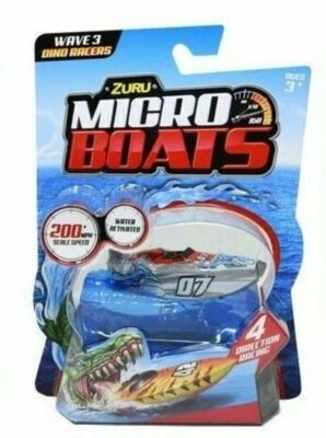 Zuru Micro Boats Wave 3 Dino Racers Boat #07 Pteranodon Blue & Gray