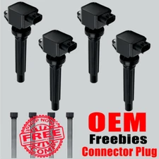 4X OEM Ignition coil & 4X Connector Plugs For 2007-2009 Suzuki SX4 2.0L L4 UF562