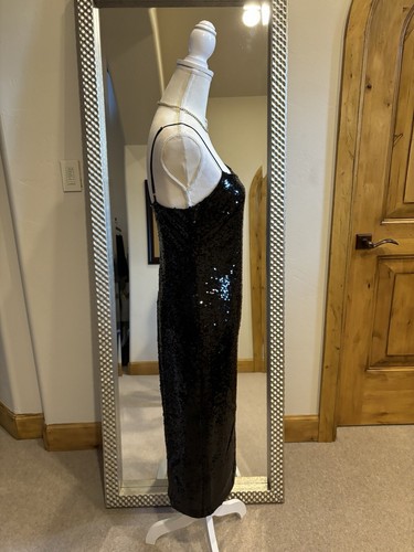 Cami NYC New Black Sequin Midi Dress US Size Medium Retail $525 - Picture 4 of 12