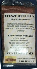 Lustersheen 8 Pad Pack Bronze Wool Fine