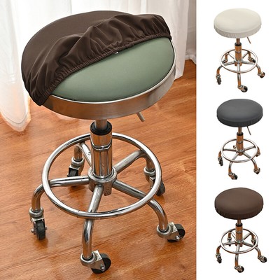Sparkling Leather Round Bar Stool Chair Covers Armless Seat Cushion Slipcover 