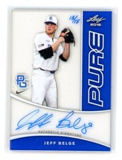 2015 Leaf Perfect Game Pure Autographs Blue #PPGJB1 Jeff Belge /15