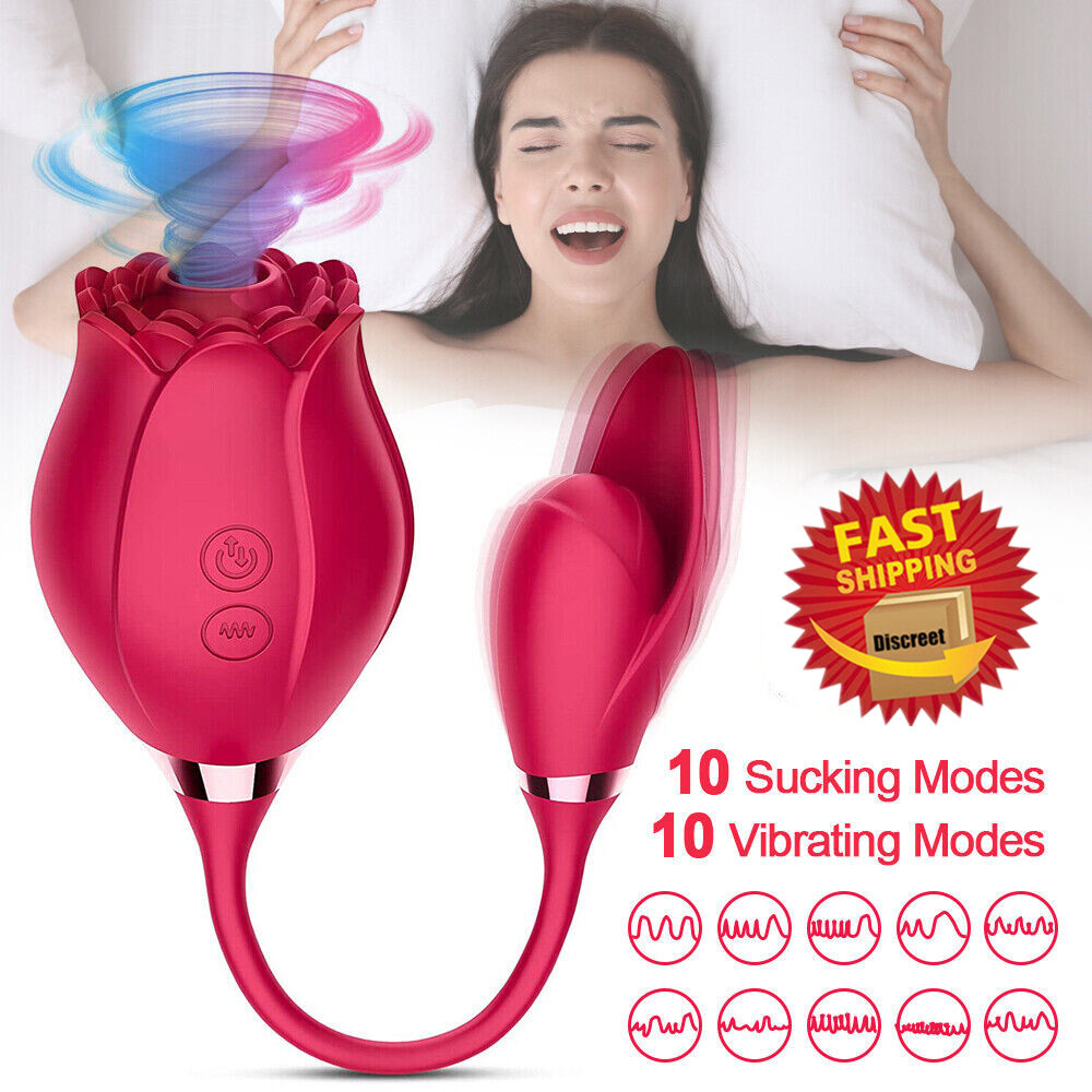 Rose Sucking Vibrator with Clit Licking and G-Spot Stimulation for Women