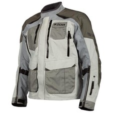 KLIM CARLSBAD COOL GREY LAMINATED GORETEX WATERPROOF MOTORCYCLE ADVENTURE JACKET