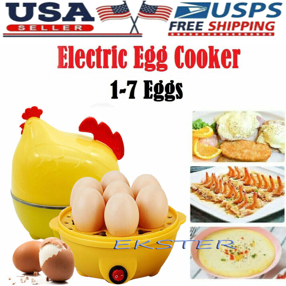 Dash Electric Rooster Rapid Egg Cooker – Automatic Steam Boiler Kitchen Appliance