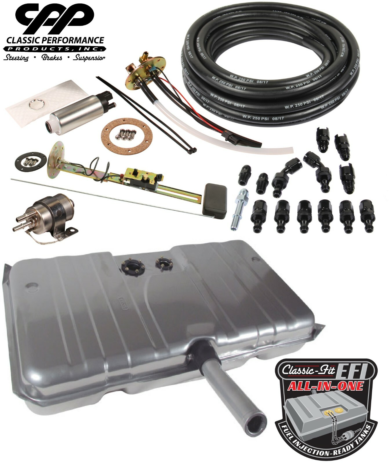 197172 Chevy Nova LS EFI Fuel Injection Gas Tank Conversion Kit 340lph
