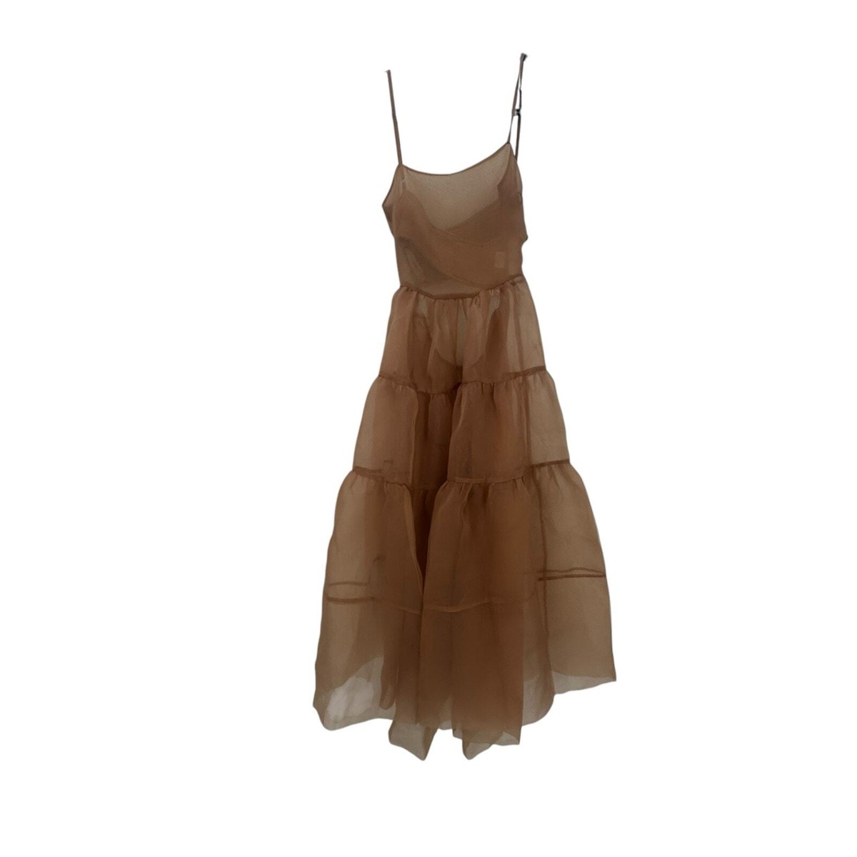 ohsevendays tiered sheer midi dress OhSevenDays Tiered Sheer Midi Dress