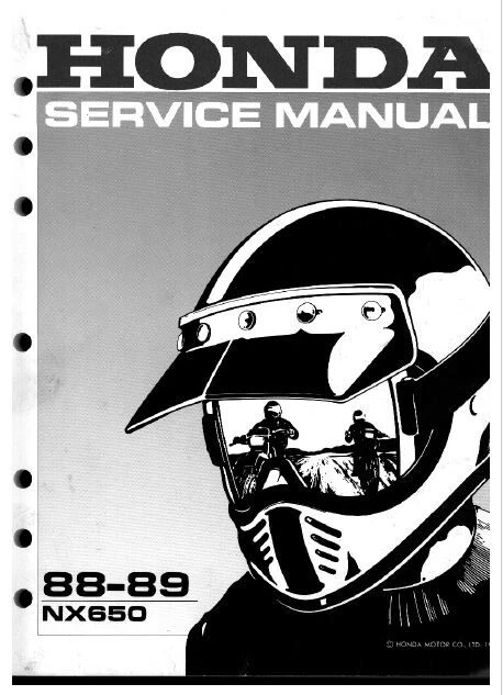 Honda NX650 NX 650 DOMINATOR Service Repair Workshop Manual USB 1988 - 1989 - Image 2 of 4