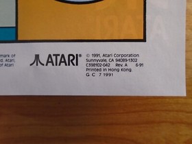 A.P.B. Atari Lynx Poster Manual Only