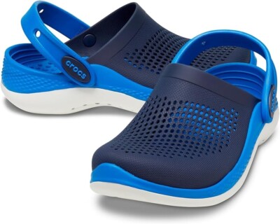 Crocs Kid's LITERIDE 360 Clogs Unisex Navy/Bright Cobalt ~ US Kid's C 6