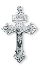 Needzo LTG 1 1/2" 925 Sterling Silver Jesus Pardon Cross Crucifix Rosary Pendant