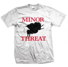 MINOR THREAT T-Shirt Black Sheep Out Of Step White Tee New 