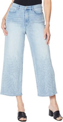 DG2 Diane Gilman Stretch Needle Punch Cropped Jean Chambray 4 Avg NEW (69)