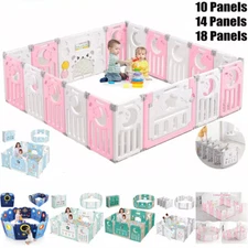 Baby Playpen 18 Panels Kids Activity Center Safety Play Yard Baby Fence Toddler