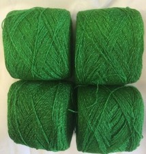 Crystal Lace yarn Color 628 Green Acrylic/Rayon. 900 yards per ball. 1 lot of 4.